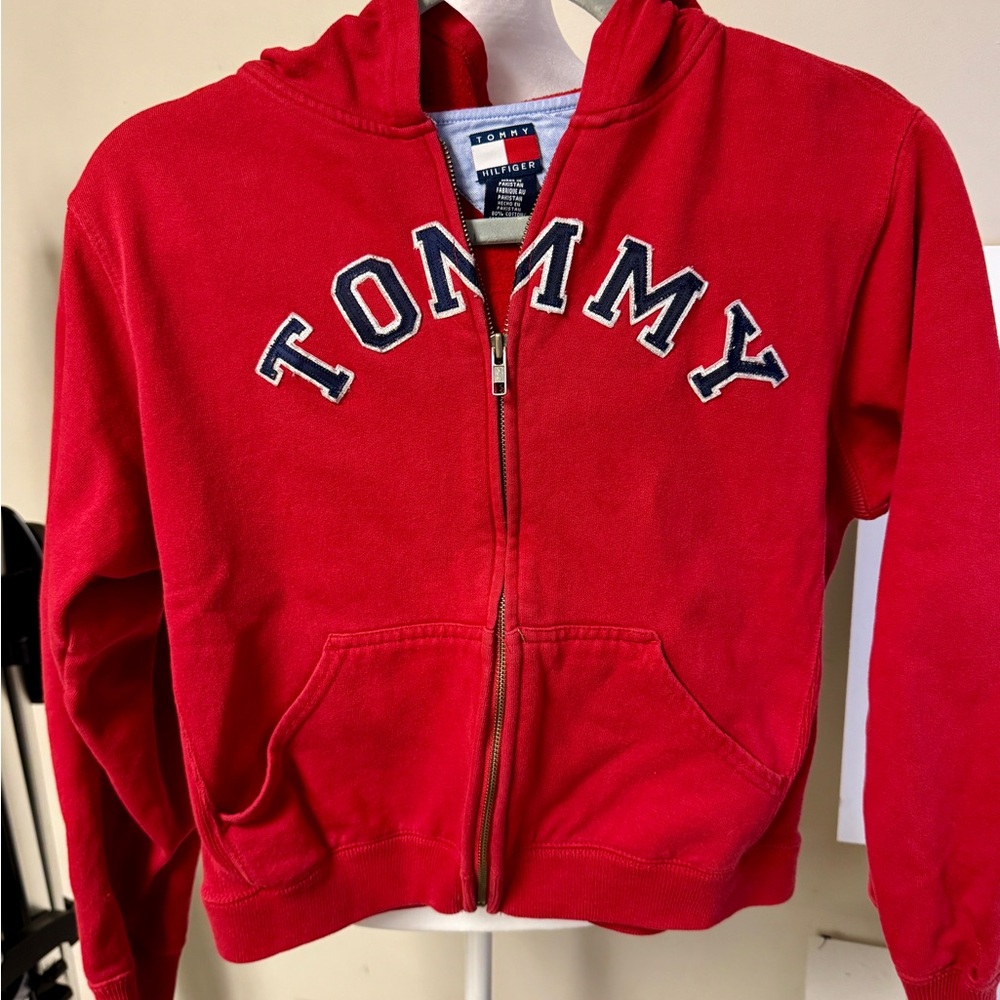 Tommy Hilfiger Kids Red Zip-Up Hoodie